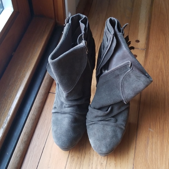 Naughty Monkey platform ankle boots grey/taupe 9.5 - Picture 6 of 6